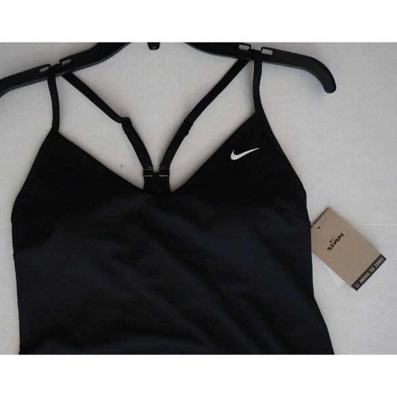 Nike Swim NESSB217 001 Women's Sz Small Black Essential Racerback Swim Dress $64 - Picture 6 of 8